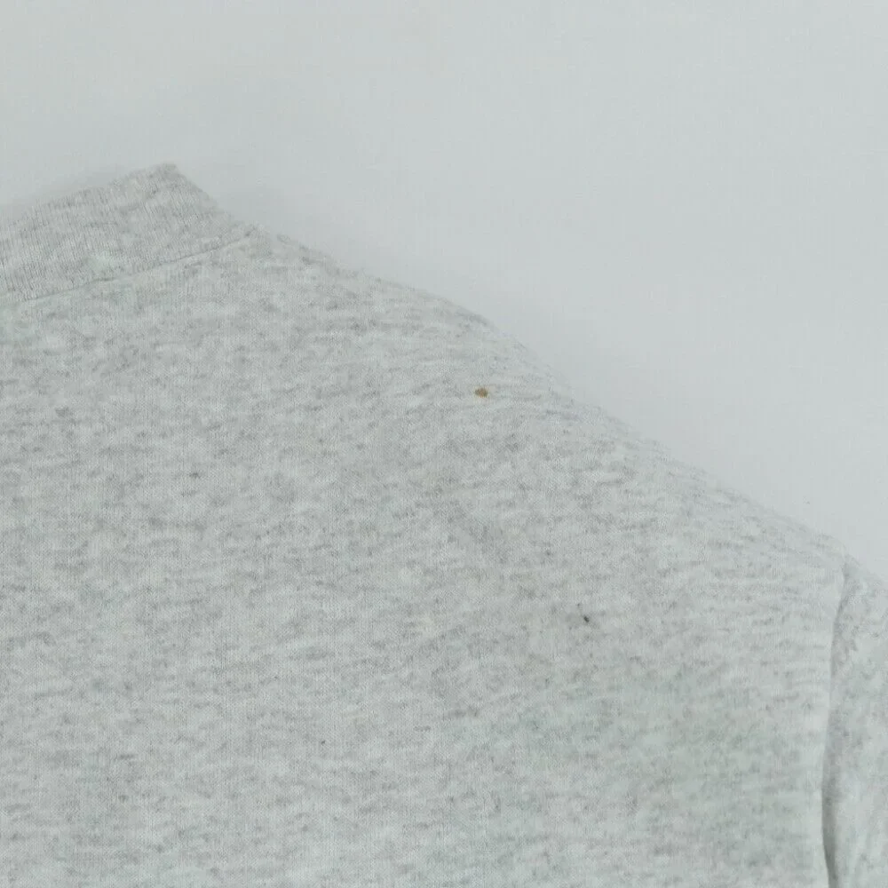 Vtg Tultex Grey Sweatshirt Maximum Sweats Cut Crew Neck Large Heather Gray - Picture 6 of 8